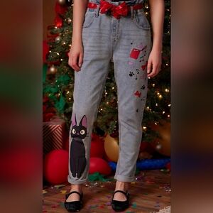 Her Universe Gray Jeans with Cat and Music Design